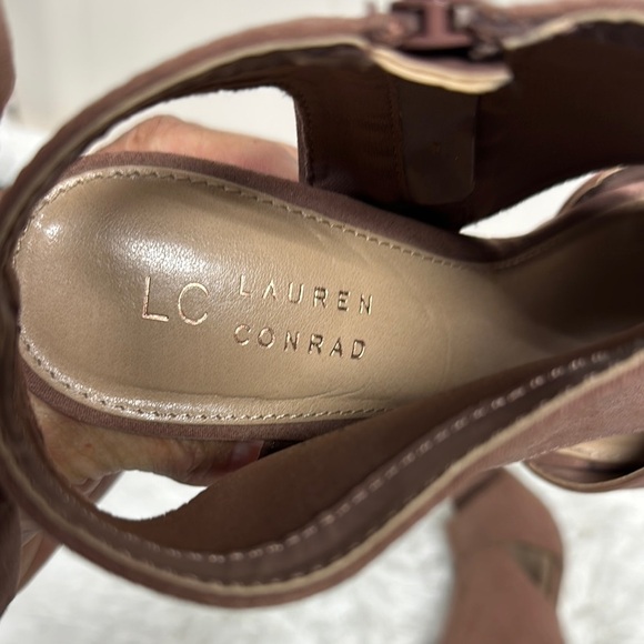 LC Lauren Conrad Dusty Rose Peep-Toe Heels - Picture 2 of 12